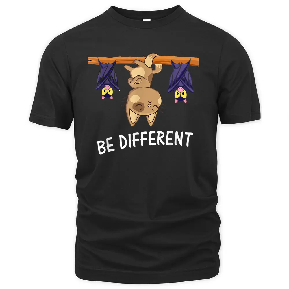 Cat With Bats Be Different T-Shirt