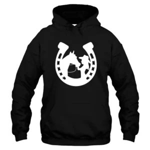 Horseshoe Cowgirl Hoodie - Black