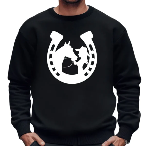 Horseshoe Cowgirl Sweatshirt - Black