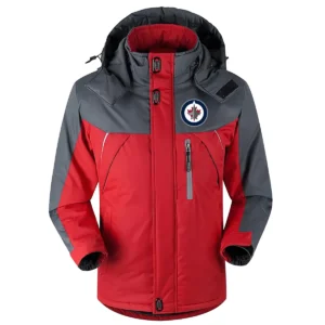 Winnipeg Jets NHL Exclusive Logo Thickened Jacket - Red Color WJNHL24RED