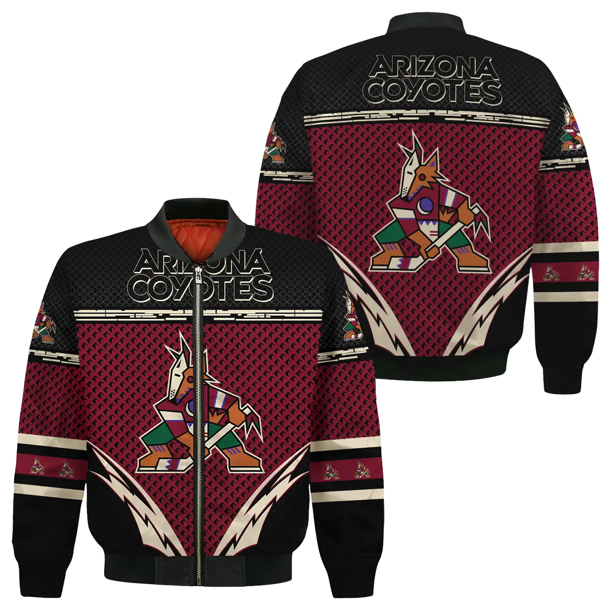 Arizona Coyotes National Hockey League All Over Prints Bomber Jacket MFY241114ACBB