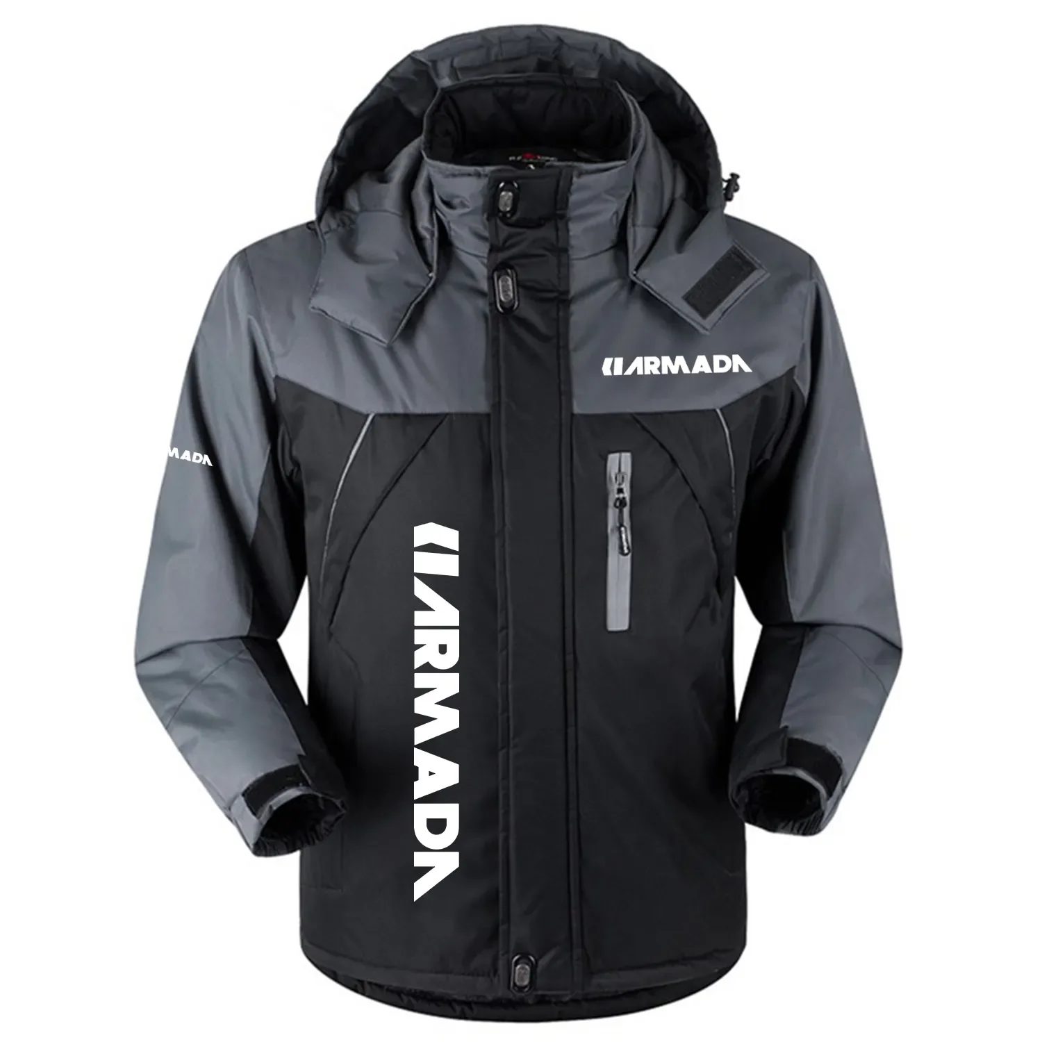 Armada Exclusive Logo Outdoor Charging Suit Plush Thickened Cold Proof Wind Proof Waterproof Jacket Detachable Hood MFYTHCJ241112ARZ