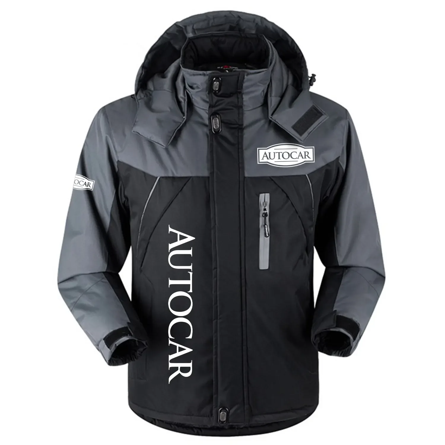 Autocar Exclusive Logo Outdoor Charging Suit Plush Thickened Cold Proof Wind Proof Waterproof Jacket Detachable Hood MFYTHCJ241112AOZ