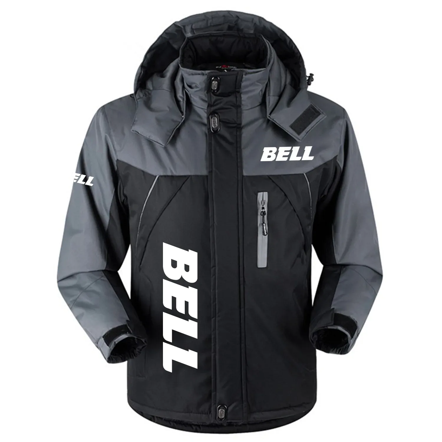 Bell Equipment Exclusive Logo Outdoor Charging Suit Plush Thickened Cold Proof Wind Proof Waterproof Jacket Detachable Hood MFYTHCJ241112BQZ