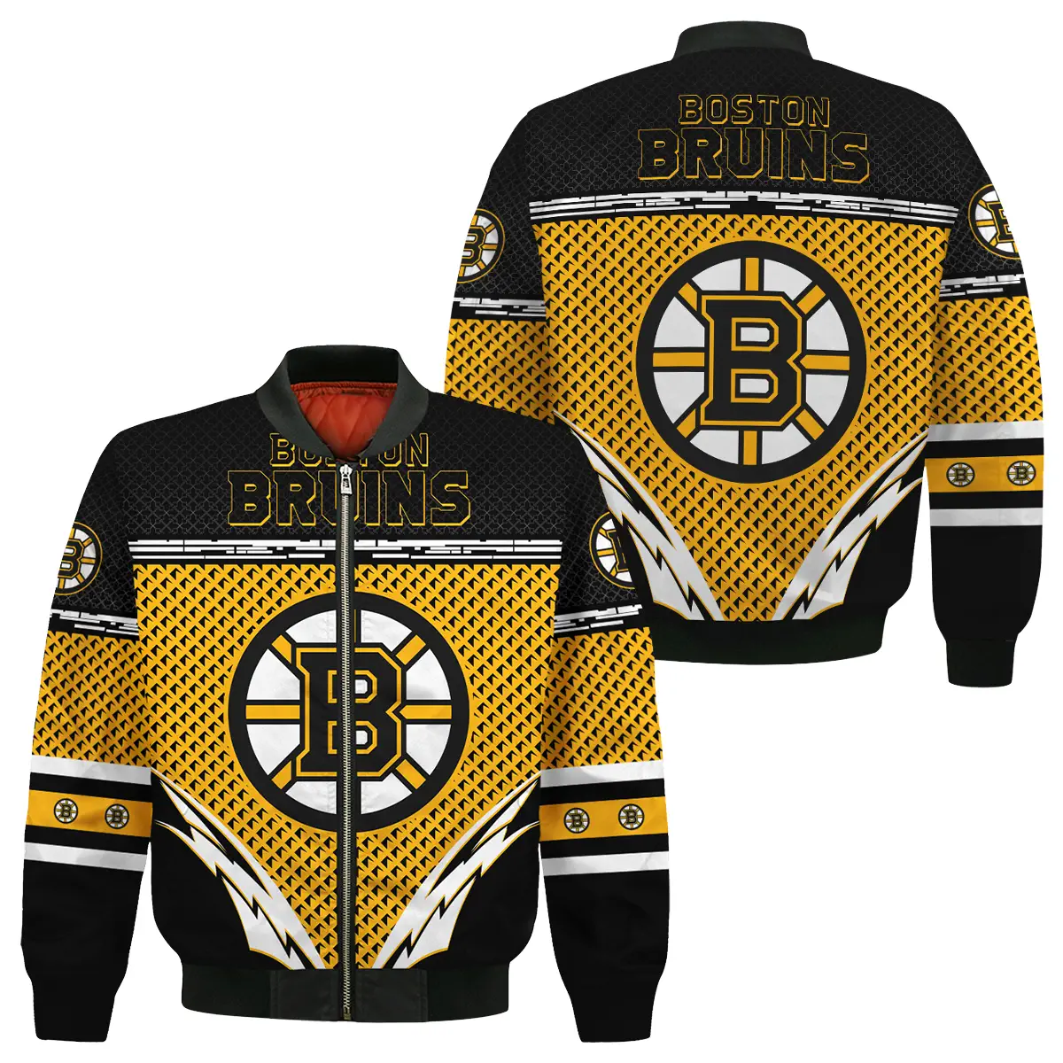 Boston Bruins National Hockey League All Over Prints Bomber Jacket MFY241114BBBB