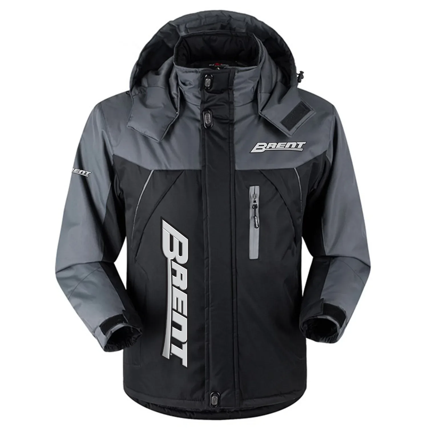 Brent Exclusive Logo Outdoor Charging Suit Plush Thickened Cold Proof Wind Proof Waterproof Jacket Detachable Hood MFYTHCJ241112BRZ