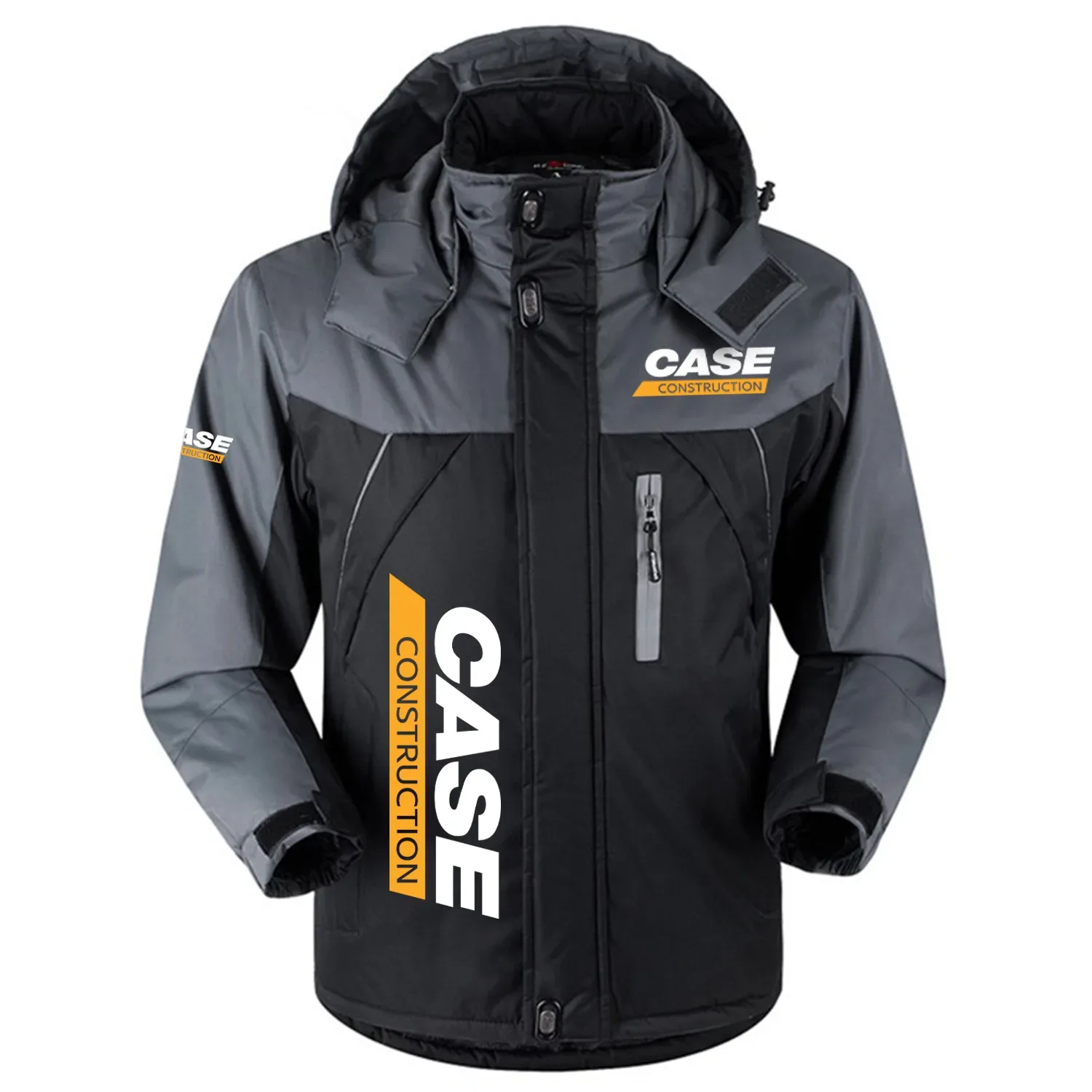 Case Construction Exclusive Logo Outdoor Charging Suit Plush Thickened Cold Proof Wind Proof Waterproof Jacket Detachable Hood MFYTHCJ241112CCZ