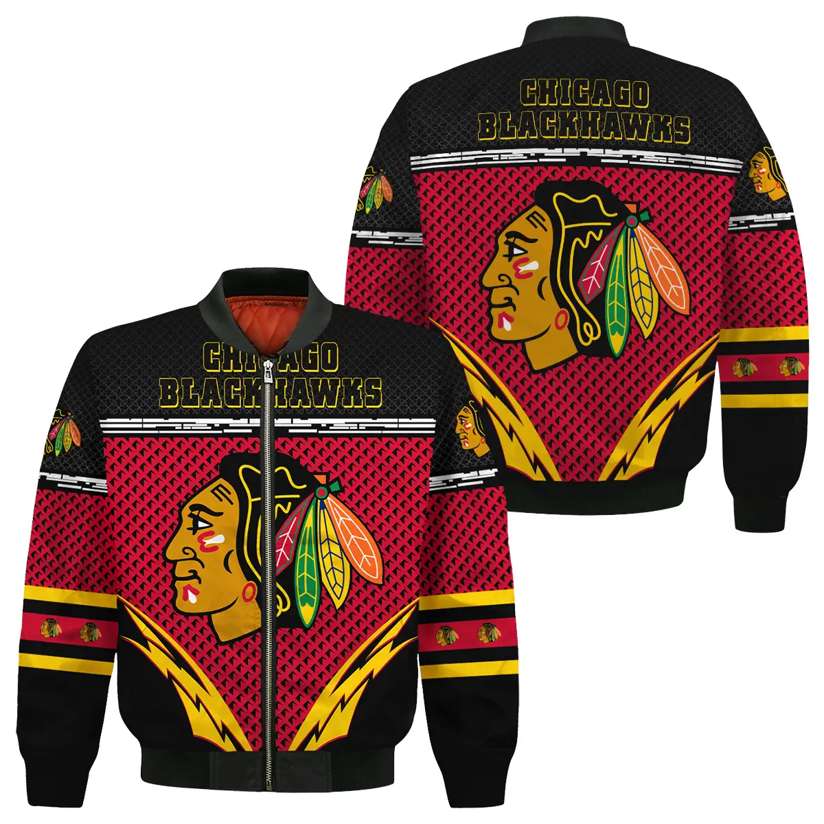 Chicago Blackhawks National Hockey League All Over Prints Bomber Jacket MFY241114CBBB