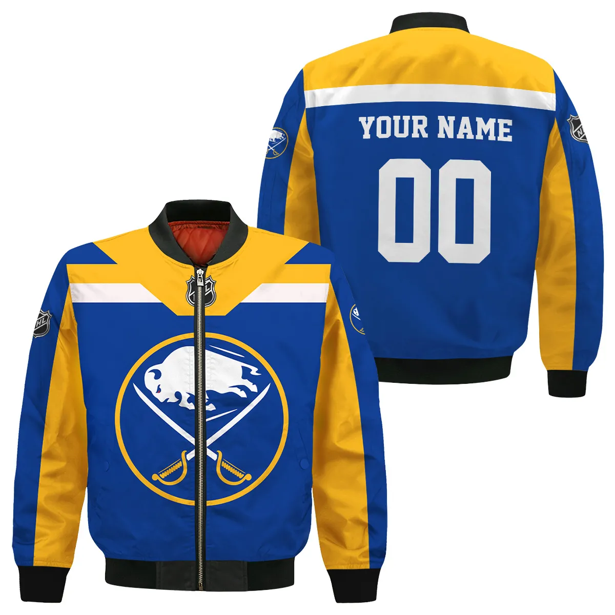 Custom Name & Number NHL Buffalo Sabres Exclusive All Over Prints Bomber Jacket MFY241114A01BSBB