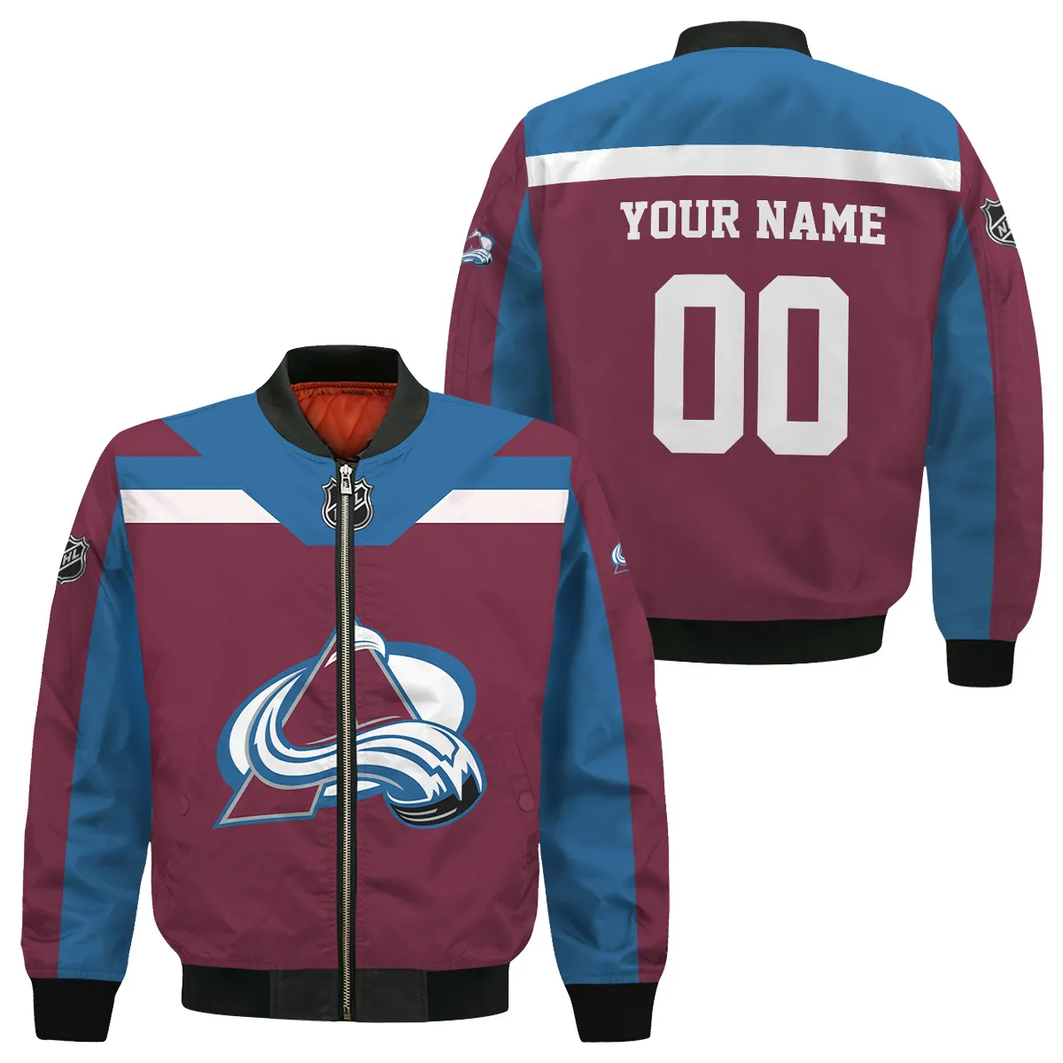 Custom Name & Number NHL Colorado Avalanche Exclusive All Over Prints Bomber Jacket MFY241114A01CABB