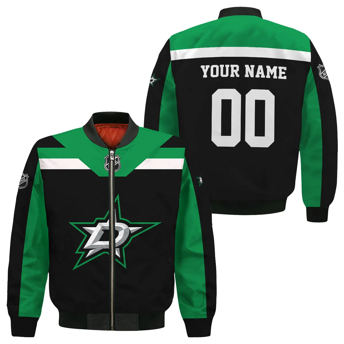 Custom Name & Number NHL Dallas Stars Exclusive All Over Prints Bomber Jacket MFY241114A01DSBB