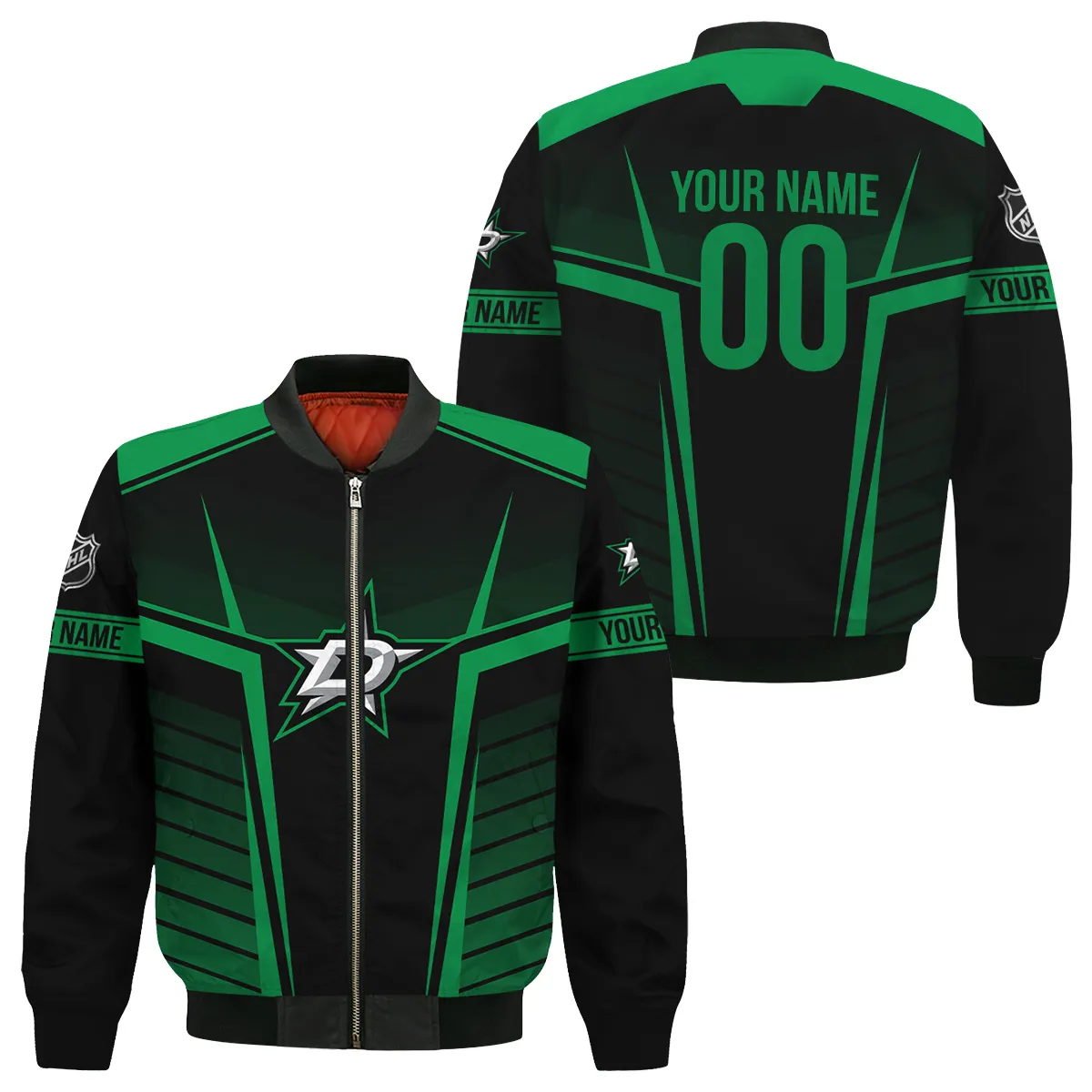 Custom Name & Number NHL Dallas Stars Exclusive All Over Prints Bomber Jacket MFY241114A1DSBB