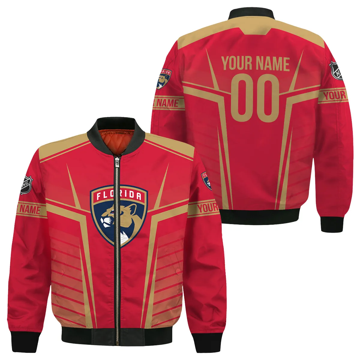 Custom Name & Number NHL Florida Panthers Exclusive All Over Prints Bomber Jacket MFY241114A1FPBB