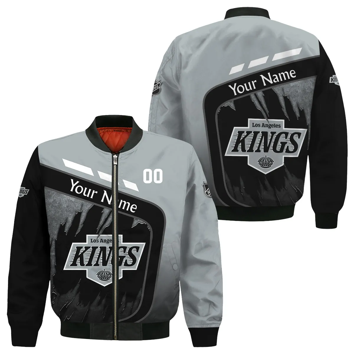 Custom Name & Number NHL Los Angeles Kings Exclusive All Over Prints Bomber Jacket MFY241114A1LAKBB