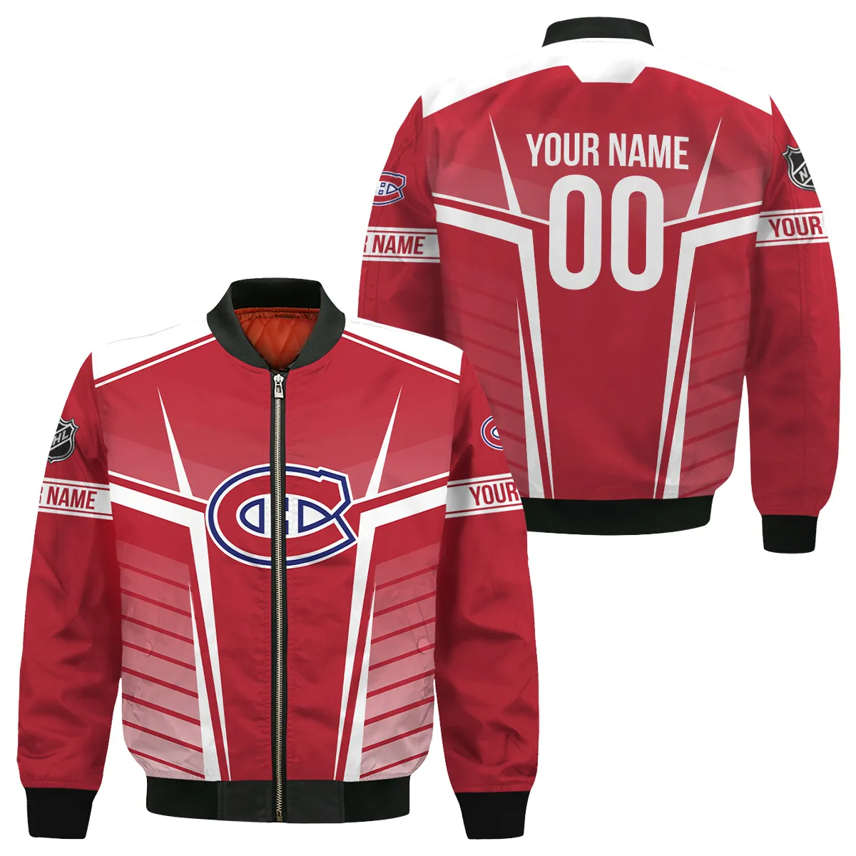 Custom Name & Number NHL Montreal Canadiens Exclusive All Over Prints Bomber Jacket MFY241114A1MCBB