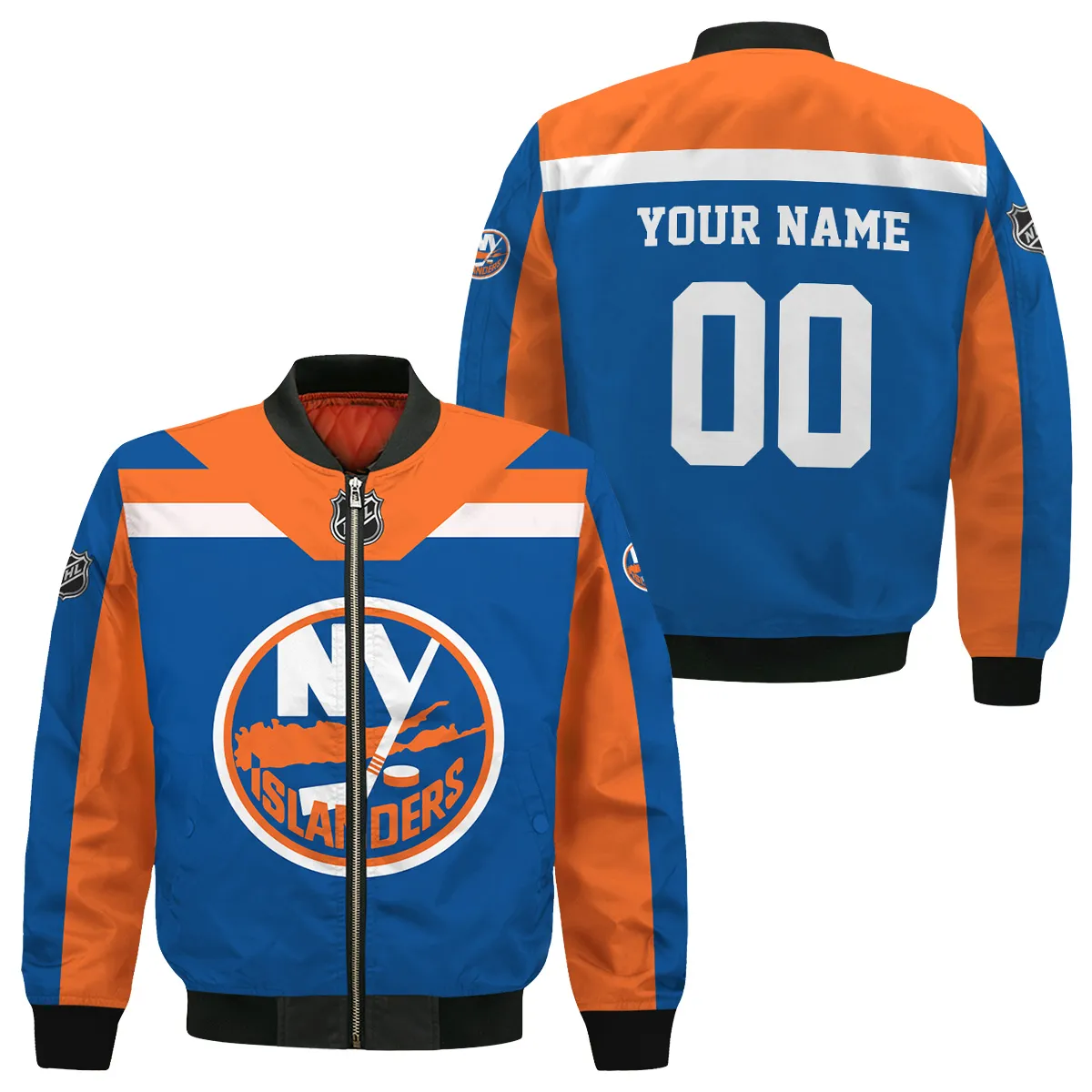 Custom Name & Number NHL New York Islanders Exclusive All Over Prints Bomber Jacket MFY241114A01NYIBB