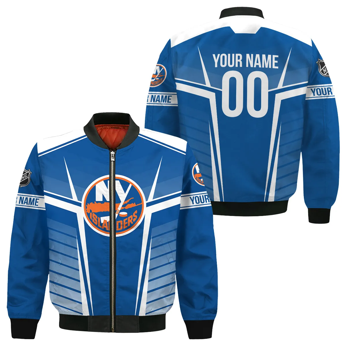 Custom Name & Number NHL New York Islanders Exclusive All Over Prints Bomber Jacket MFY241114A1NYIBB