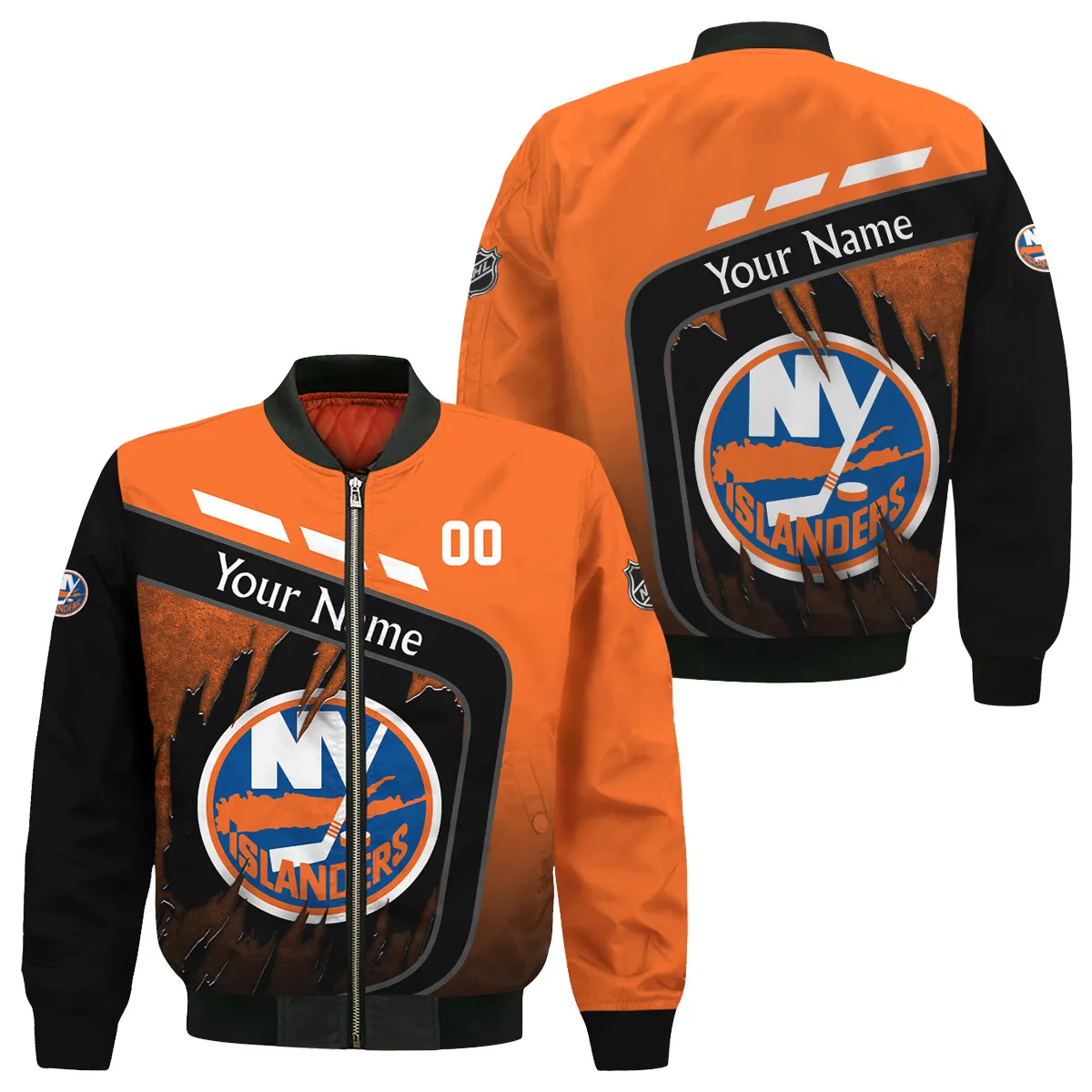 Custom Name & Number NHL New York Islanders Exclusive All Over Prints Bomber Jacket MFY241114A1NYIBB