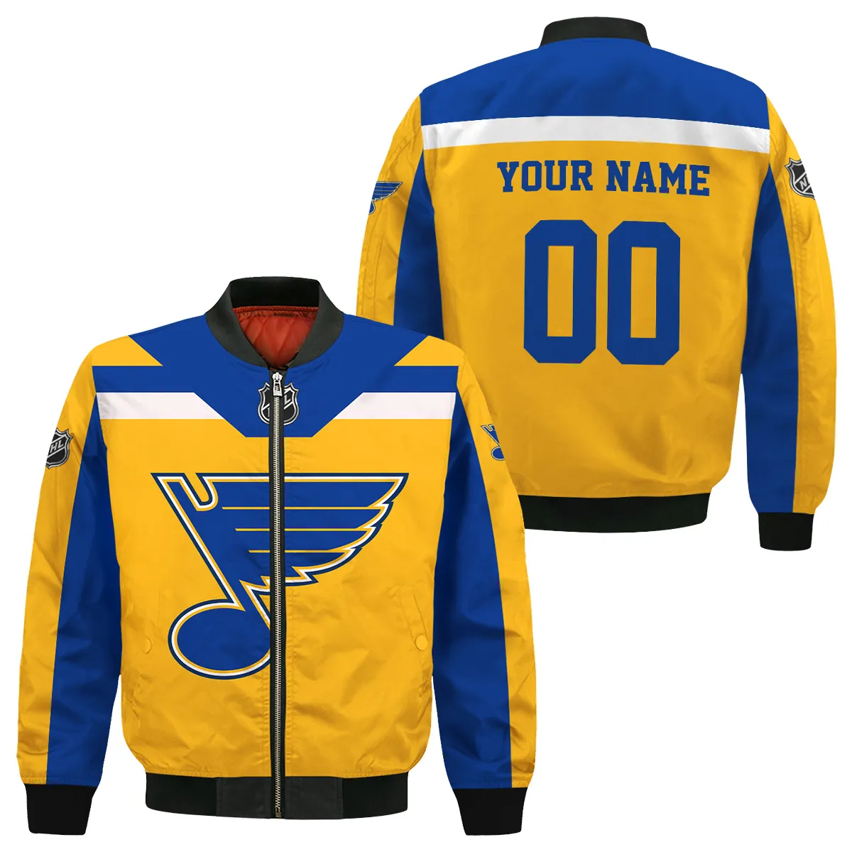 Custom Name & Number NHL St. Louis Blues Exclusive All Over Prints Bomber Jacket MFY241114A01SLBBB