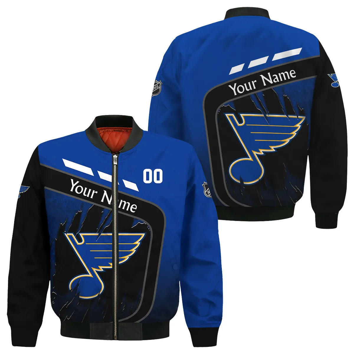 Custom Name & Number NHL St. Louis Blues Exclusive All Over Prints Bomber Jacket MFY241114A1SLBBB