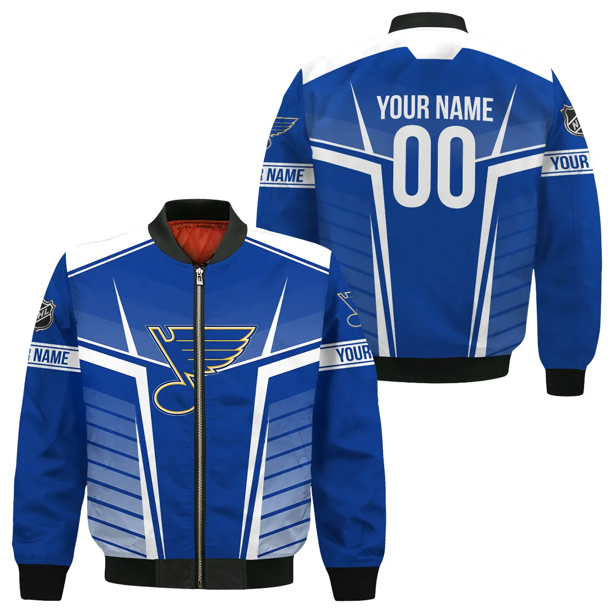 Custom Name & Number NHL St. Louis Blues Exclusive All Over Prints Bomber Jacket MFY241114A1SLBBB