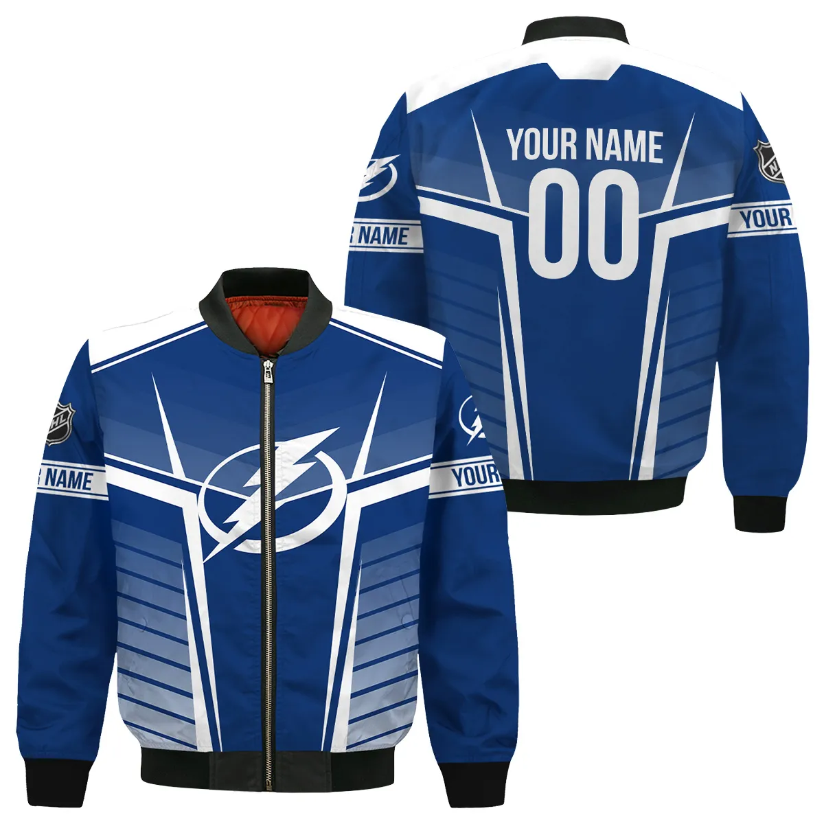 Custom Name & Number NHL Tampa Bay Lightning Exclusive All Over Prints Bomber Jacket MFY241114A1TBLBB