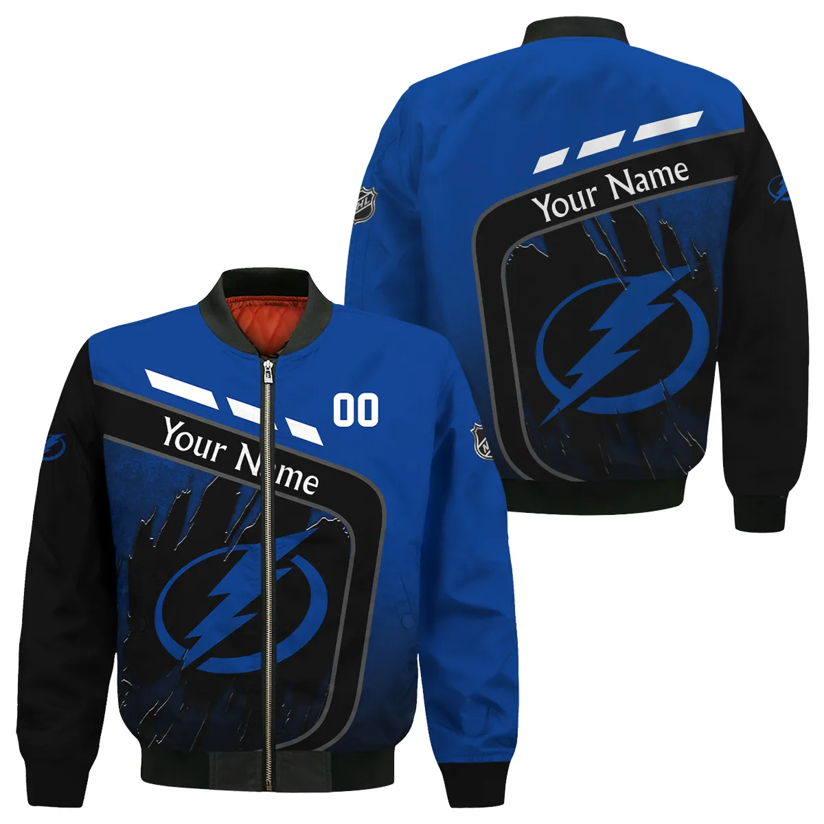 Custom Name & Number NHL Tampa Bay Lightning Exclusive All Over Prints Bomber Jacket MFY241114A1TBLBB