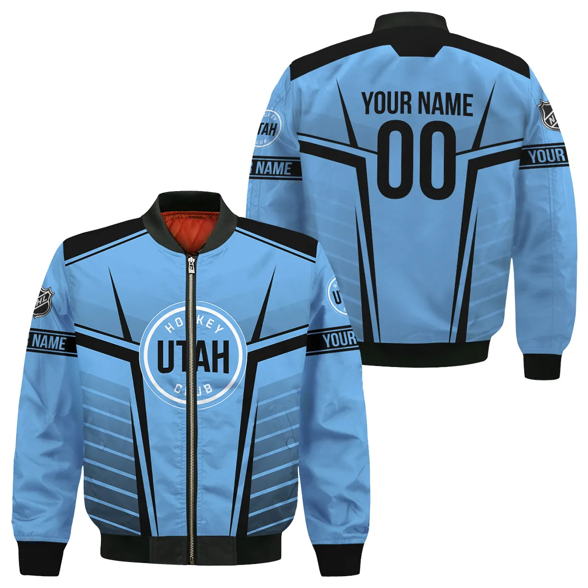 Custom Name & Number NHL Utah Hockey Club Exclusive All Over Prints Bomber Jacket MFY241114A1UHCBB