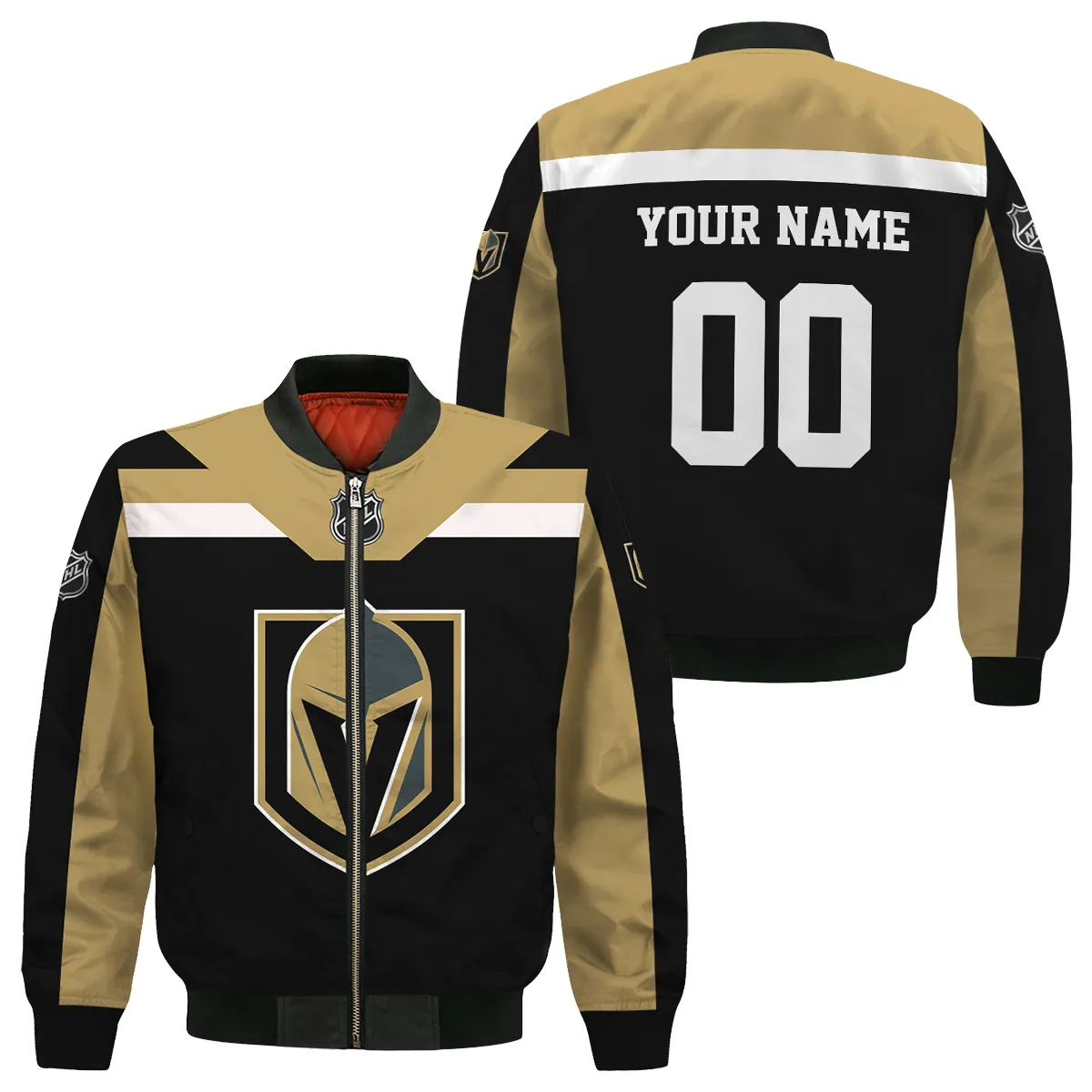 Custom Name & Number NHL Vegas Golden Knights Exclusive All Over Prints Bomber Jacket MFY241114A01VGKBB