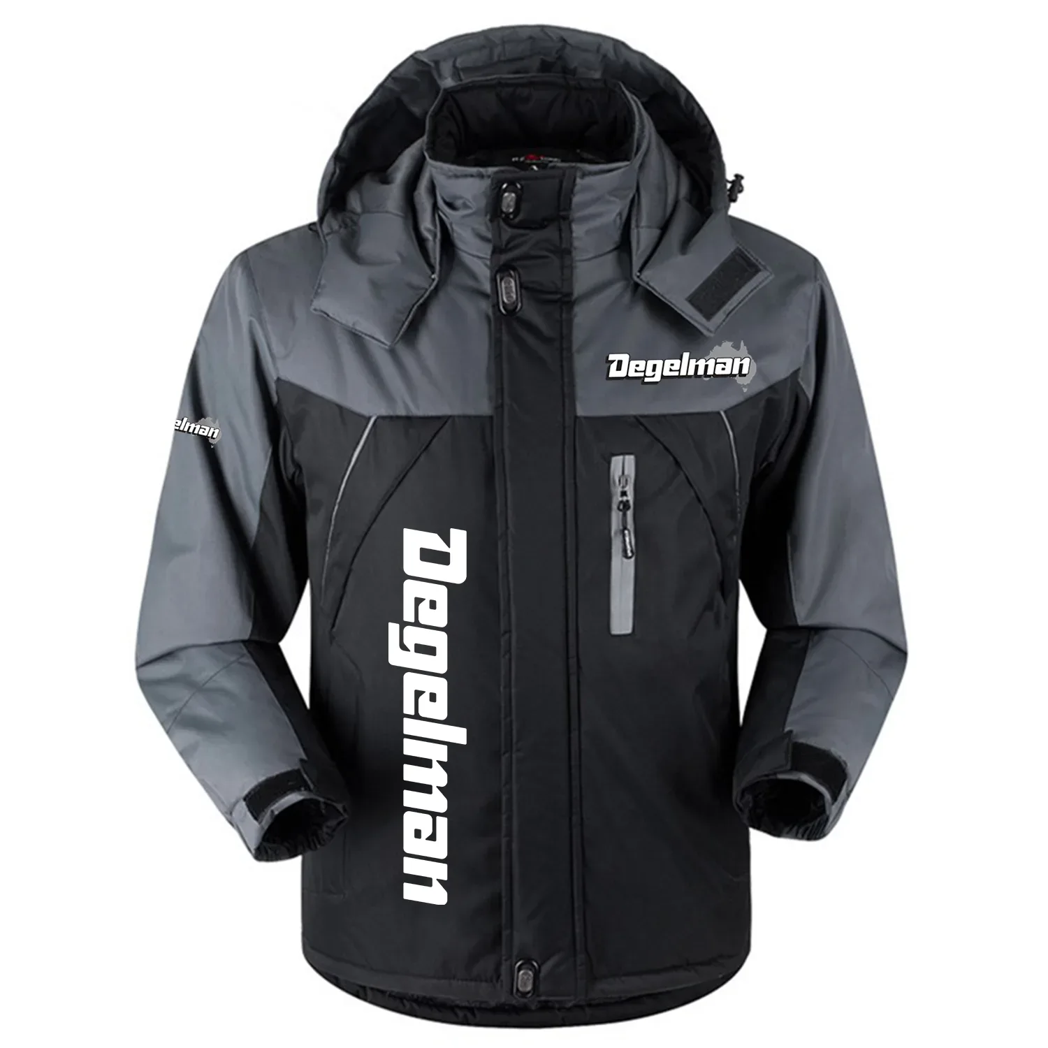 Degelman Industries Exclusive Logo Outdoor Charging Suit Plush Thickened Cold Proof Wind Proof Waterproof Jacket Detachable Hood MFYTHCJ241112DIZ