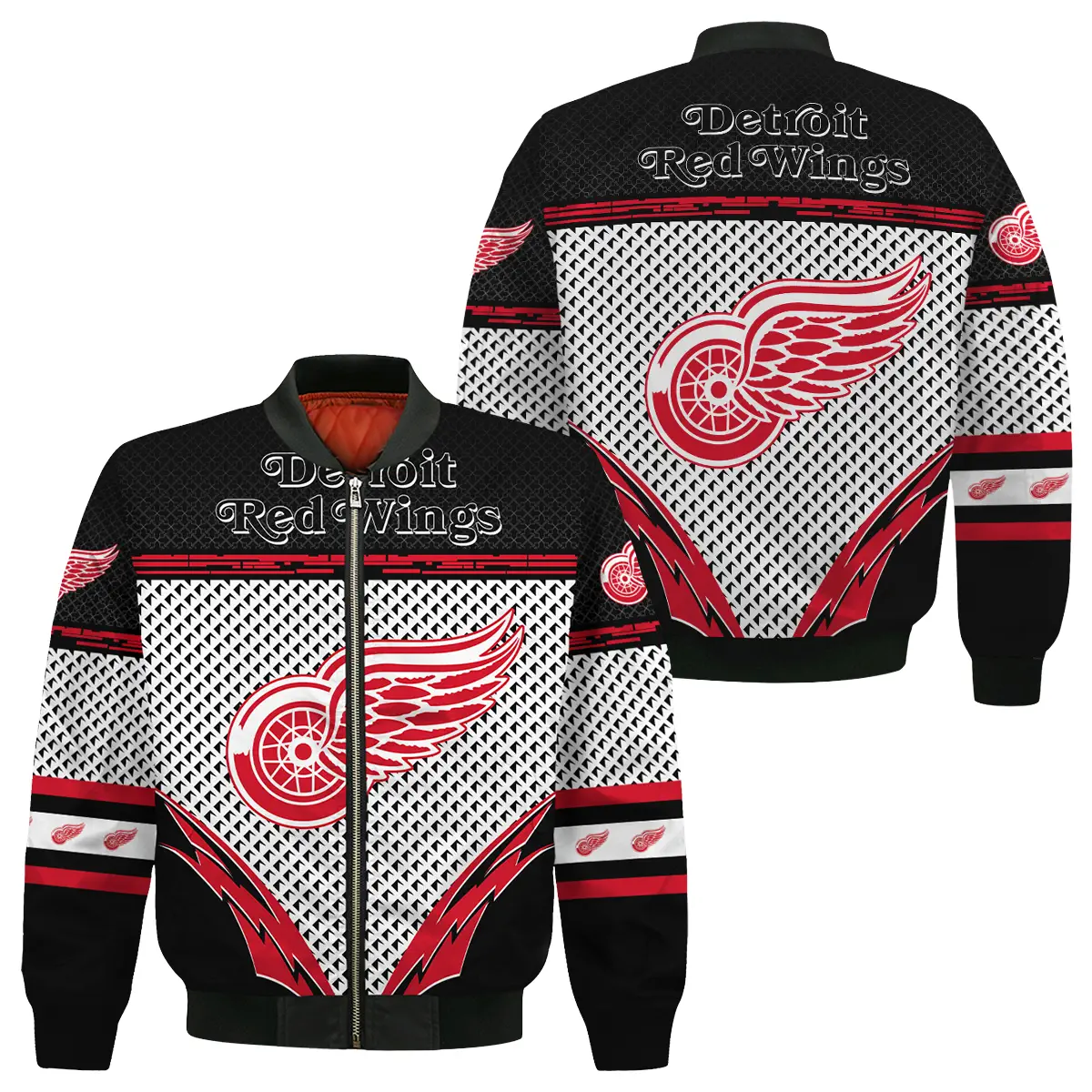 Detroit Red Wings National Hockey League All Over Prints Bomber Jacket MFY241114DRWBB