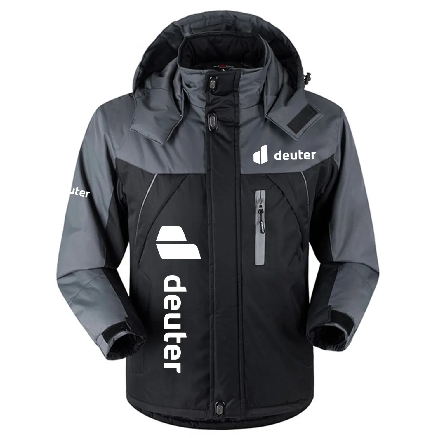 Deuter Exclusive Logo Outdoor Charging Suit Plush Thickened Cold Proof Wind Proof Waterproof Jacket Detachable Hood MFYTHCJ241112DTZ