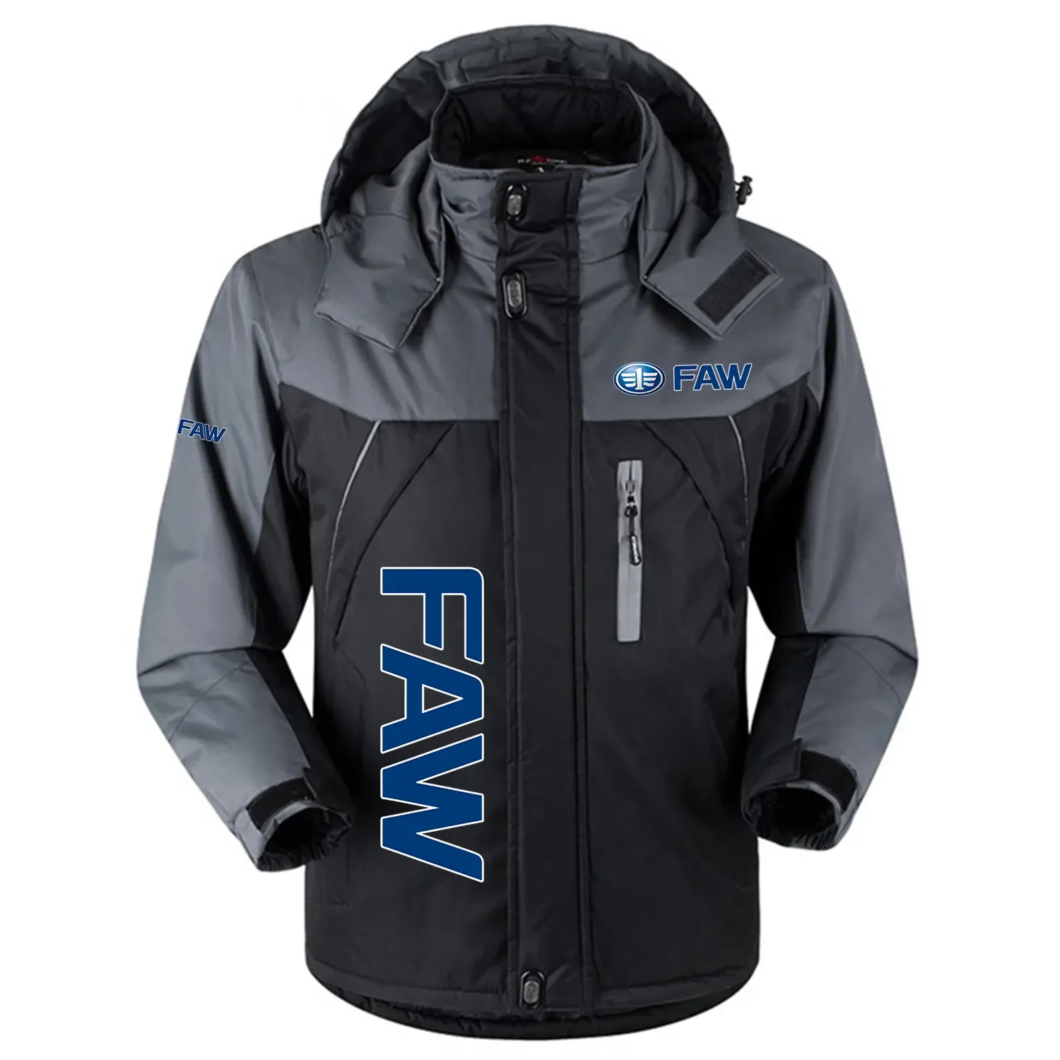 FAW Exclusive Logo Outdoor Charging Suit Plush Thickened Cold Proof Wind Proof Waterproof Jacket Detachable Hood MFYTHCJ241112FAZ