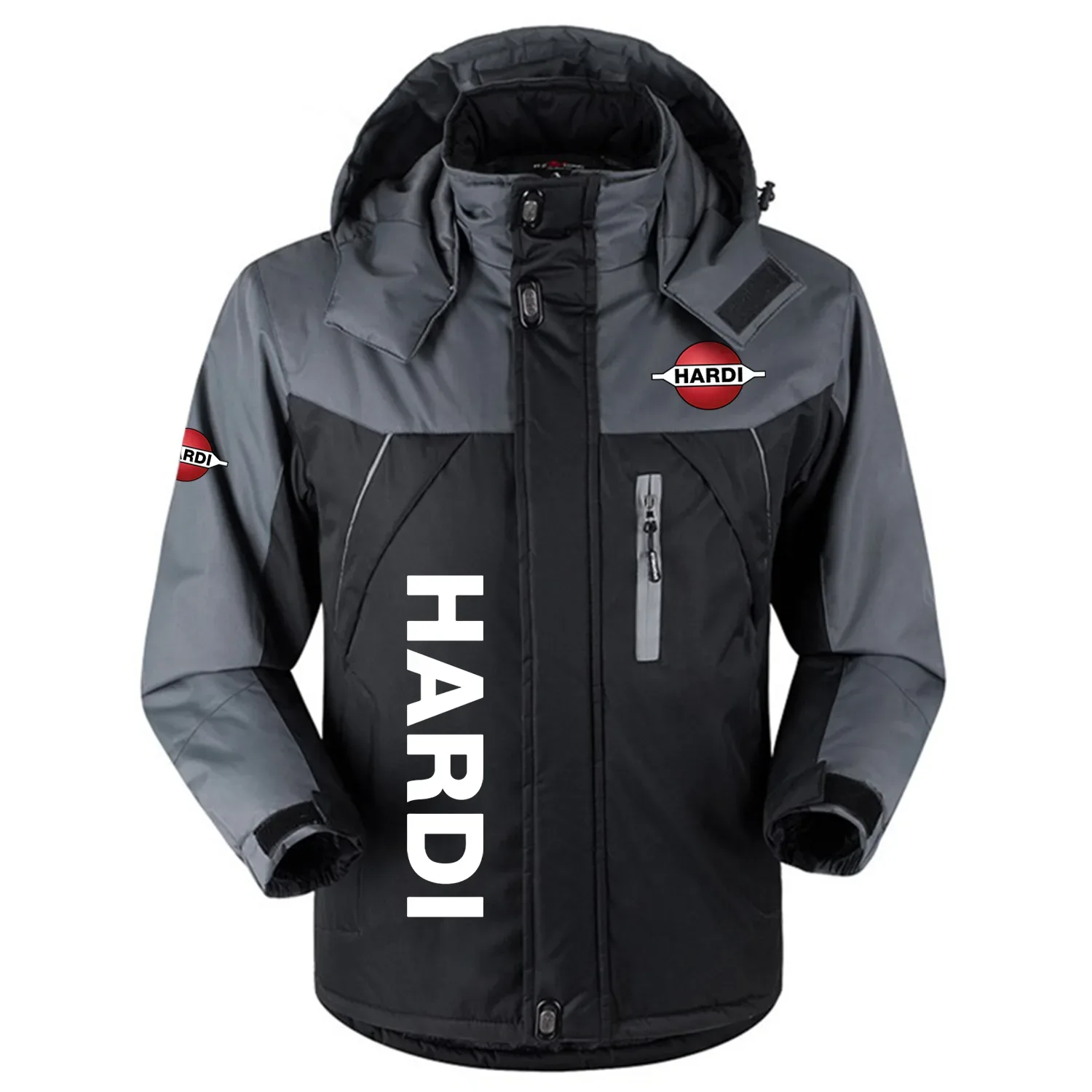 Hardi Exclusive Logo Outdoor Charging Suit Plush Thickened Cold Proof Wind Proof Waterproof Jacket Detachable Hood MFYTHCJ241112HAZ