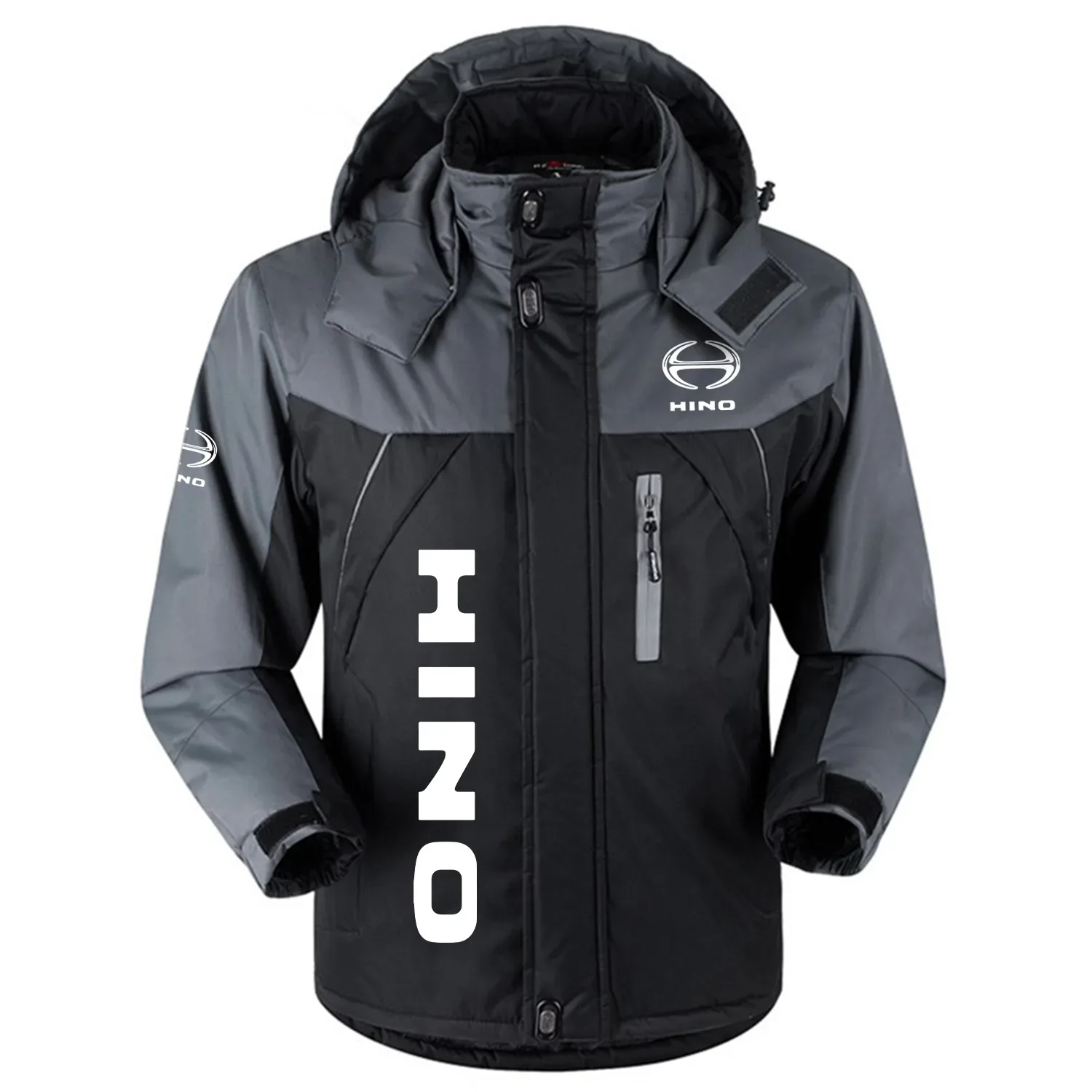 Hino Trucks Exclusive Logo Outdoor Charging Suit Plush Thickened Cold Proof Wind Proof Waterproof Jacket Detachable Hood MFYTHCJ241112HNZ