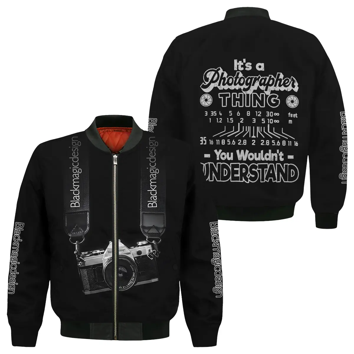 It's A Photographer Thing You Wouldn't Understand Blackmagic Design Photography Videography All Over Prints Bomber Jacket MFY241114A2BMD