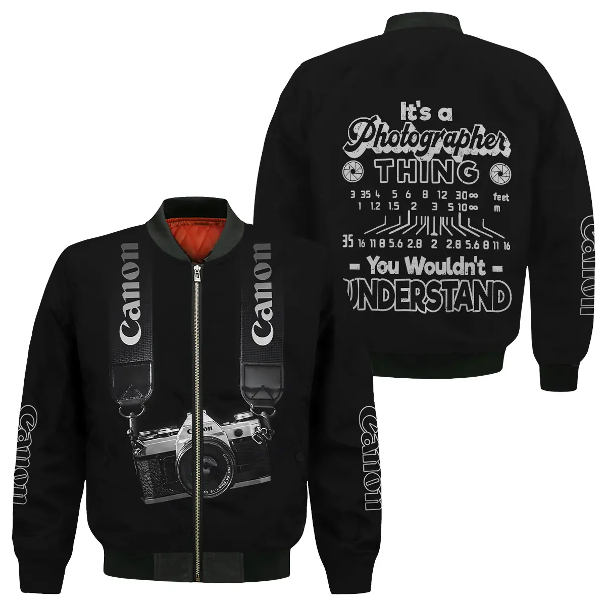 It's A Photographer Thing You Wouldn't Understand Canon Photography Videography All Over Prints Bomber Jacket MFY241114A2CN