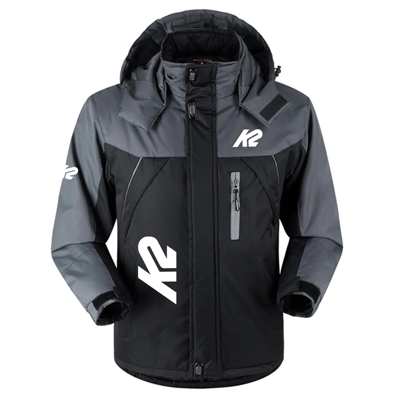 K2 Exclusive Logo Outdoor Charging Suit Plush Thickened Cold Proof Wind Proof Waterproof Jacket Detachable Hood MFYTHCJ241112K2Z