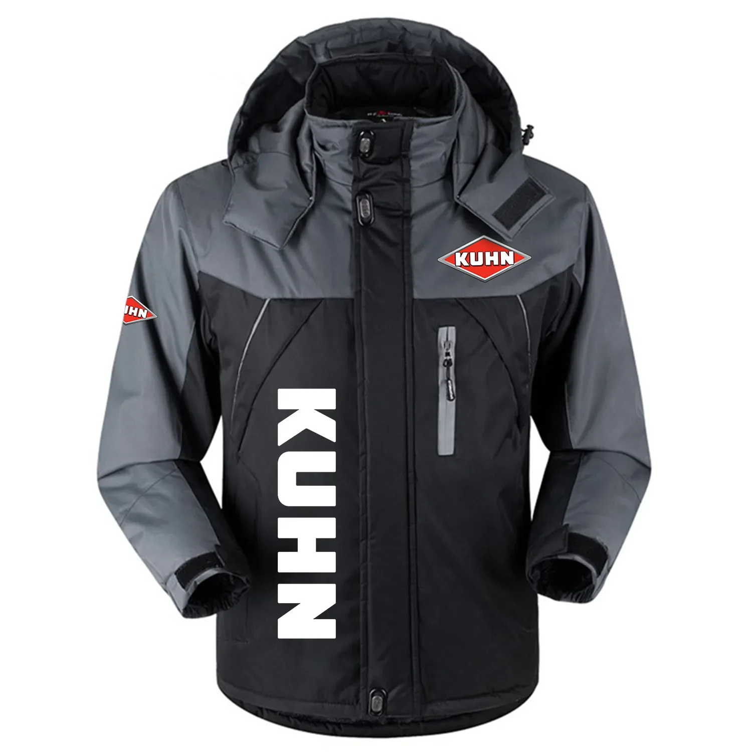 Kuhn Exclusive Logo Outdoor Charging Suit Plush Thickened Cold Proof Wind Proof Waterproof Jacket Detachable Hood MFYTHCJ241112KNZ