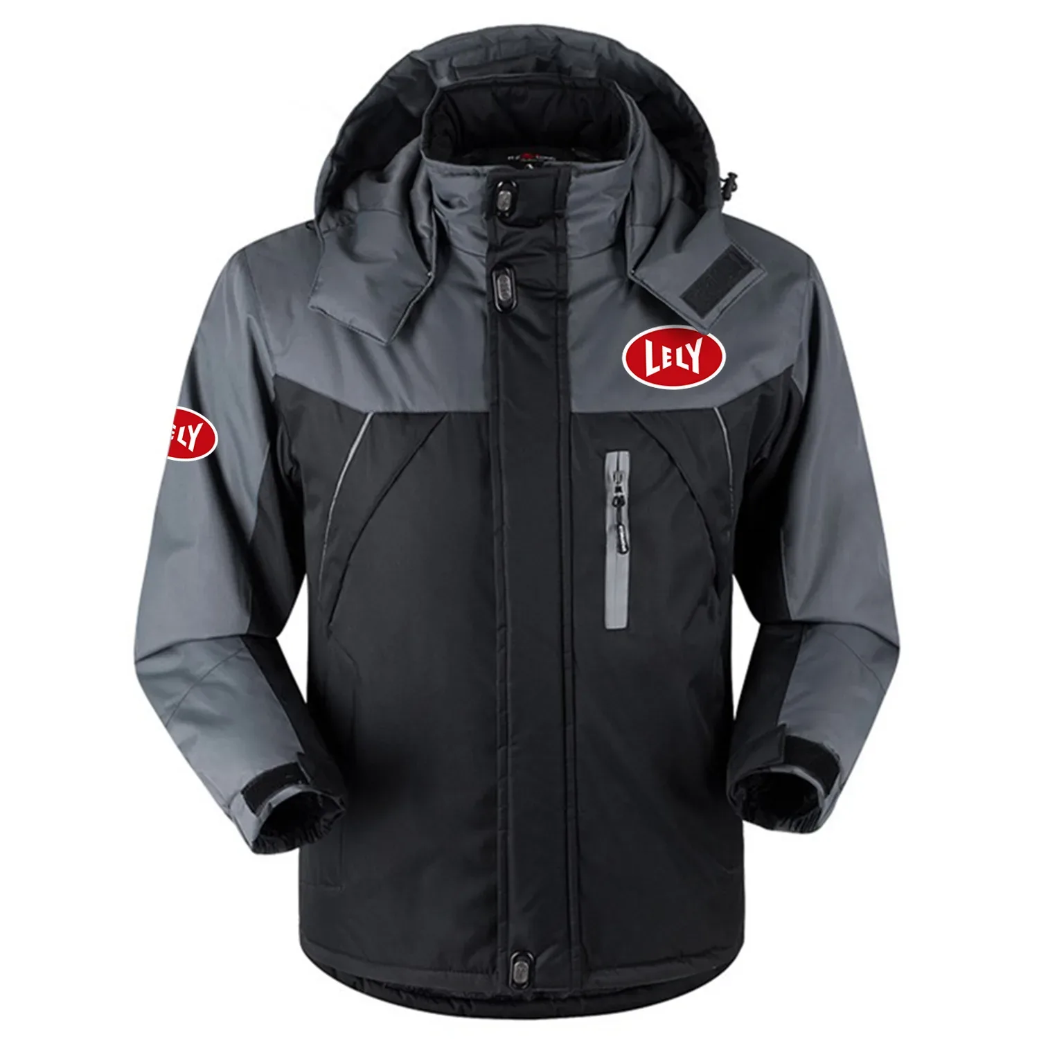 Lely Exclusive Logo Outdoor Charging Suit Plush Thickened Cold Proof Wind Proof Waterproof Jacket Detachable Hood MFYTHCJ241112LLZ