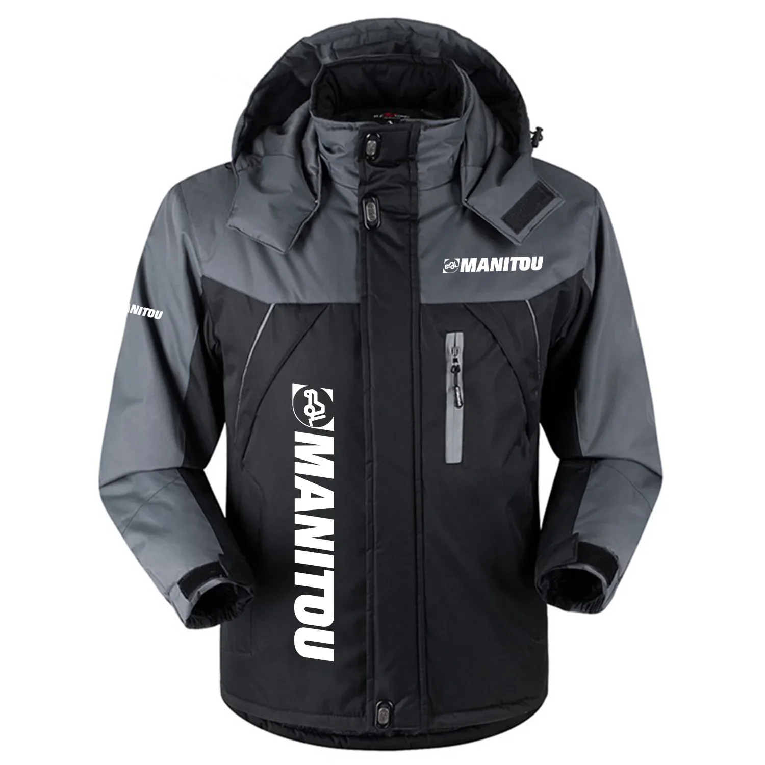 Manitou Exclusive Logo Outdoor Charging Suit Plush Thickened Cold Proof Wind Proof Waterproof Jacket Detachable Hood MFYTHCJ241112MNZ