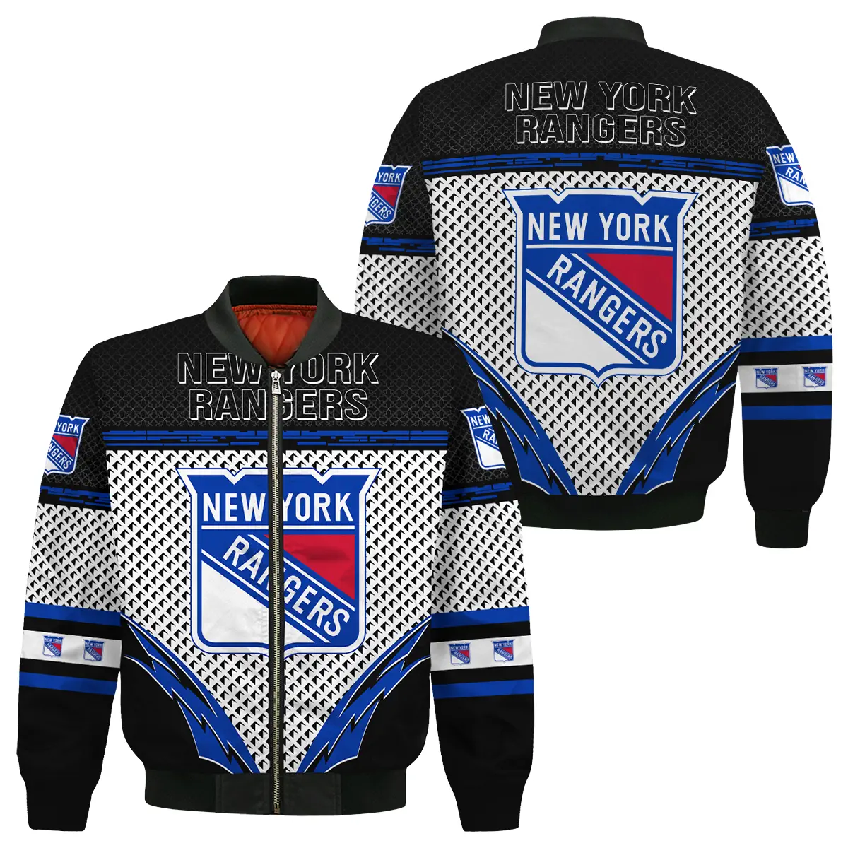 New York Rangers National Hockey League All Over Prints Bomber Jacket MFY241114NYRBB