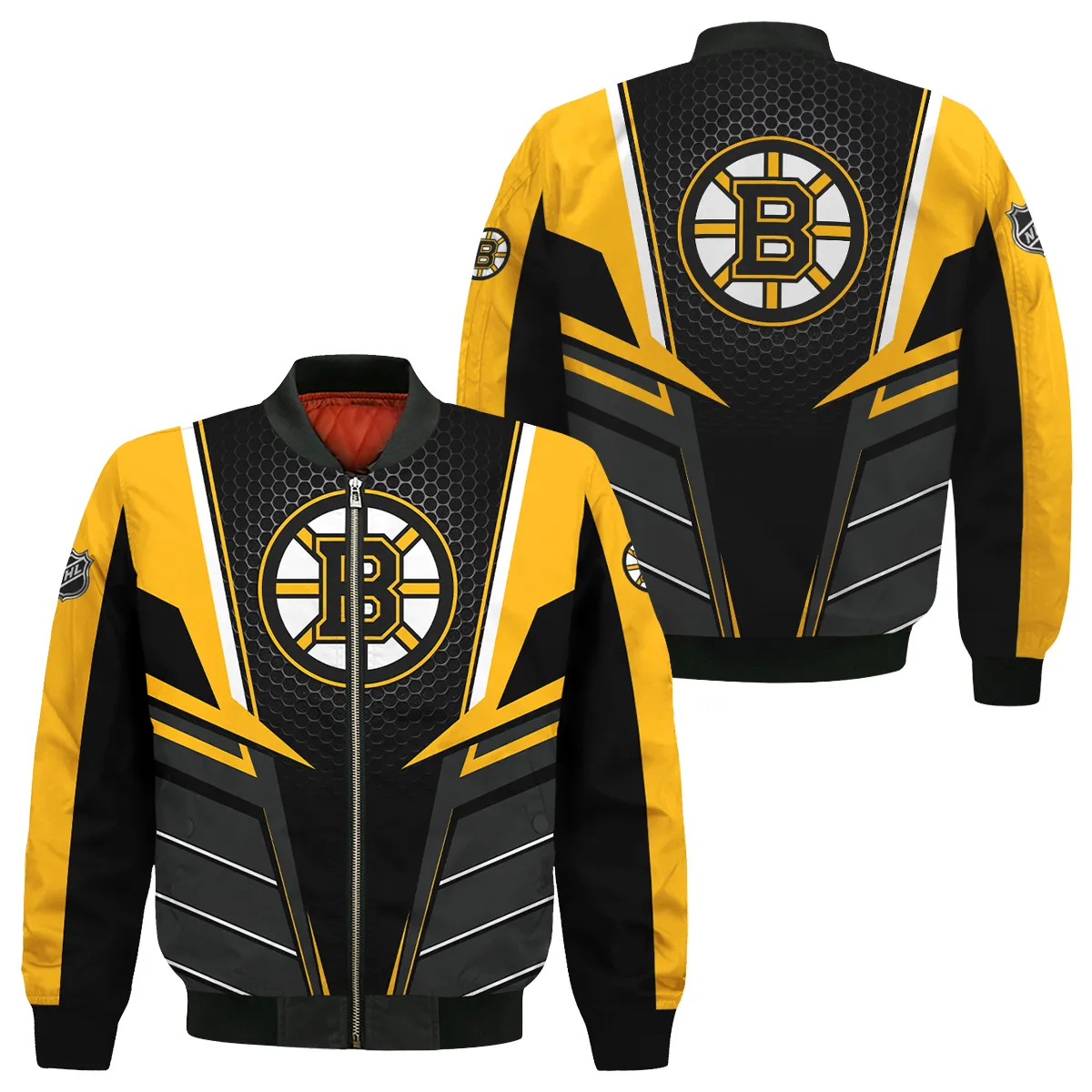 NHL Boston Bruins Exclusive All Over Prints Bomber Jacket MFY241114A01BBBB