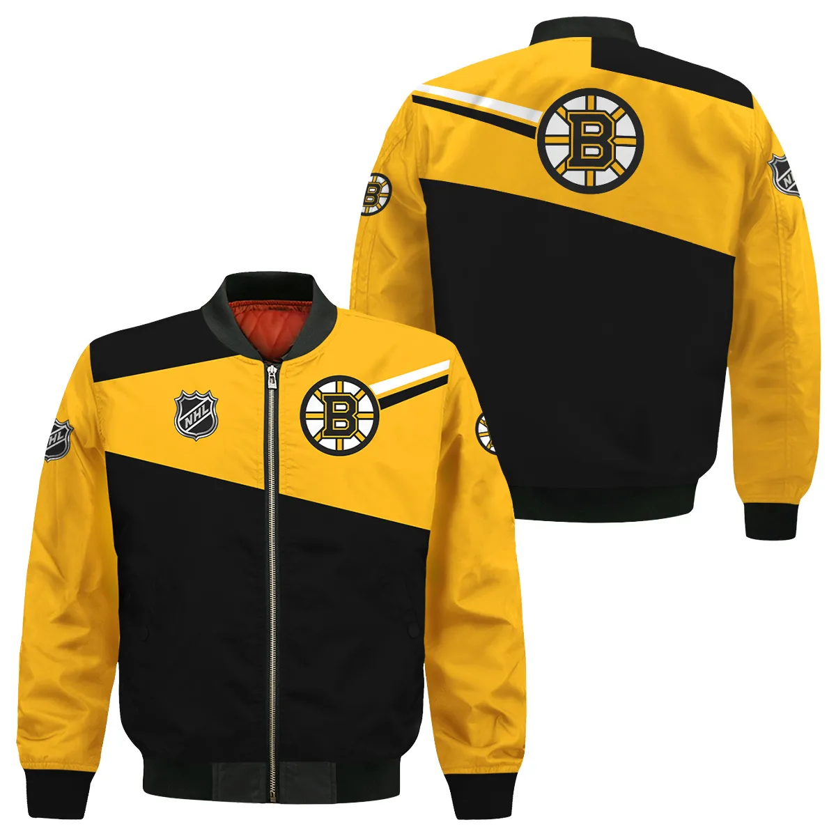 NHL Boston Bruins Exclusive All Over Prints Bomber Jacket MFY241114WJ02BBBB