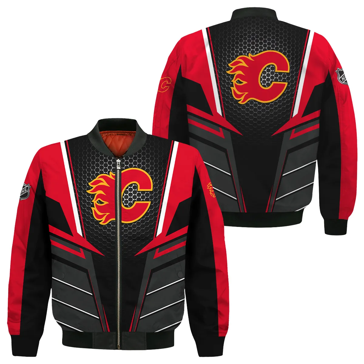 NHL Calgary Flames Exclusive All Over Prints Bomber Jacket MFY241114A01CFBB