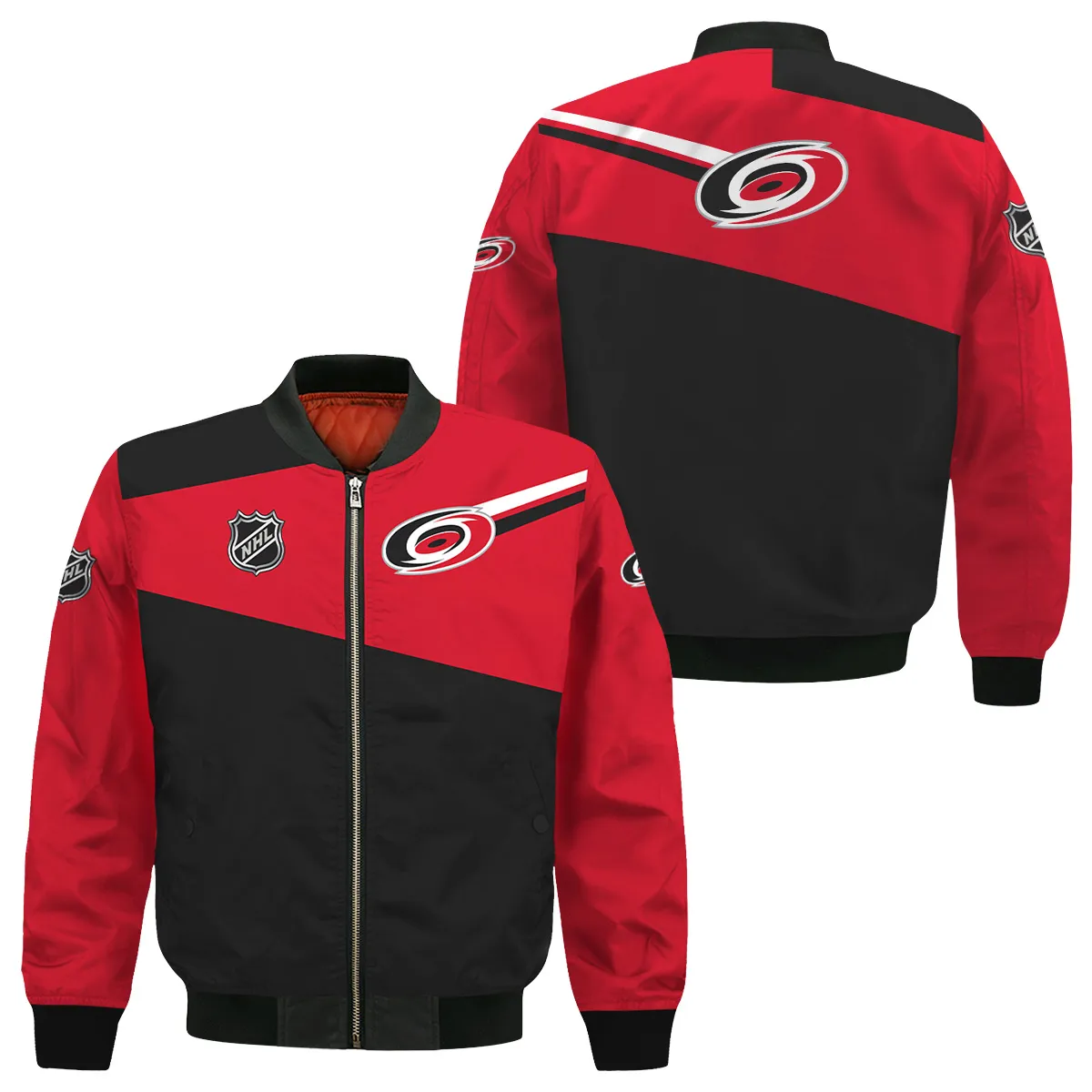 NHL Carolina Hurricanes Exclusive All Over Prints Bomber Jacket MFY241114WJ02CHBB