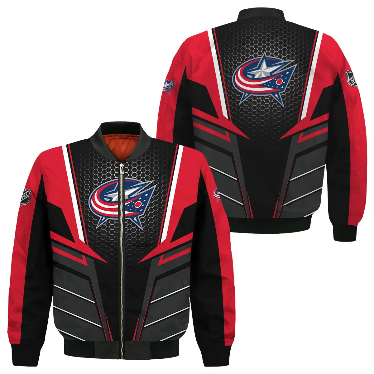 NHL Columbus Blue Jackets Exclusive All Over Prints Bomber Jacket MFY241114A01CBJBB