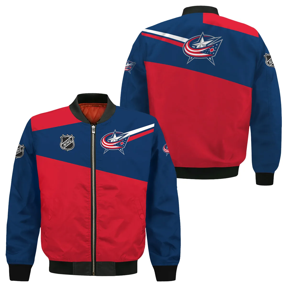 NHL Columbus Blue Jackets Exclusive All Over Prints Bomber Jacket MFY241114WJ02CBJBB