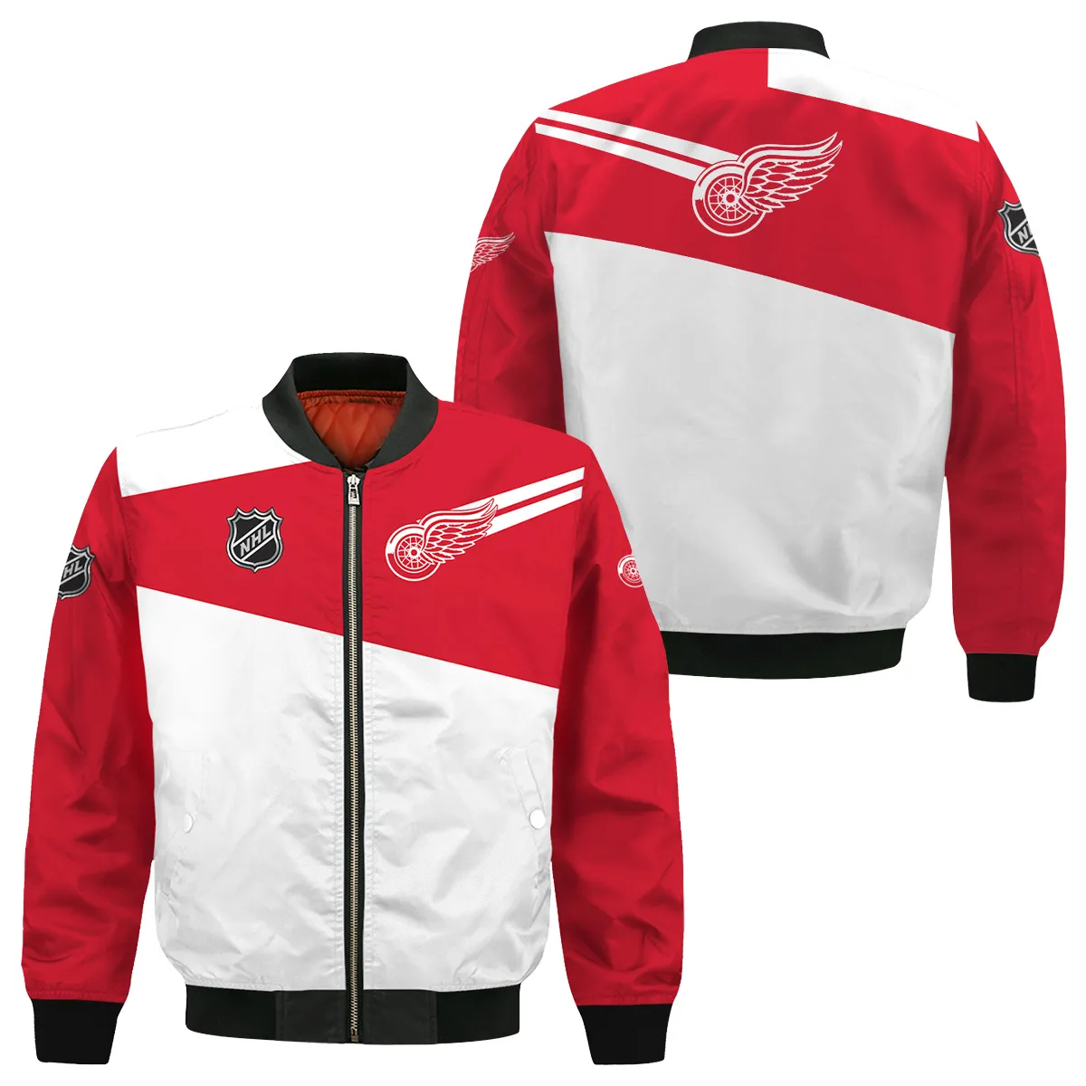 NHL Detroit Red Wings Exclusive All Over Prints Bomber Jacket MFY241114WJ02DRWBB