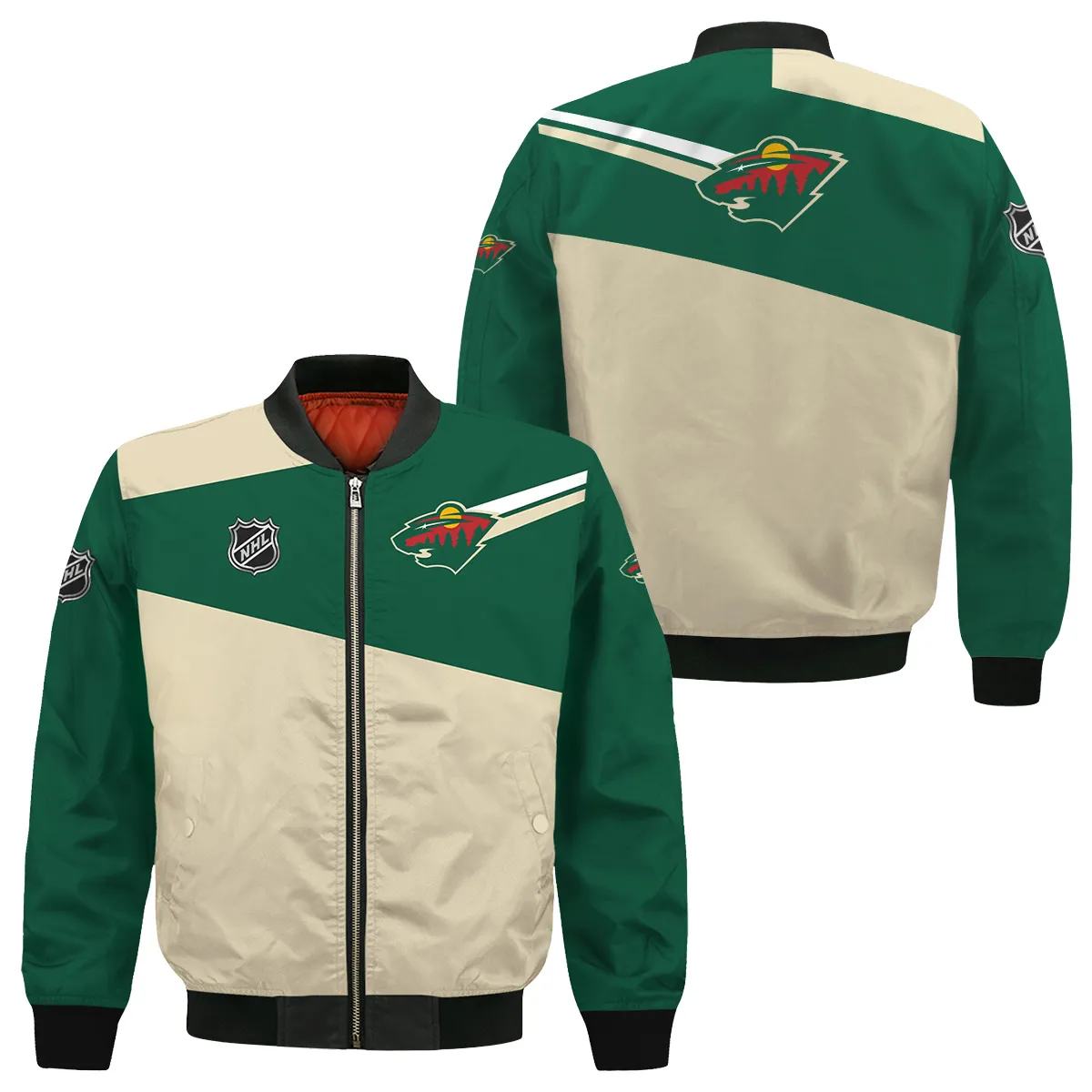 NHL Minnesota Wild Exclusive All Over Prints Bomber Jacket MFY241114WJ02MWBB